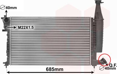 Van Wezel 09002168 - Radiators, Motora dzesēšanas sistēma ps1.lv