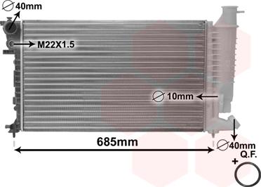 Van Wezel 09002108 - Radiators, Motora dzesēšanas sistēma ps1.lv