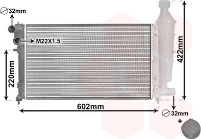 Van Wezel 09002116 - Radiators, Motora dzesēšanas sistēma ps1.lv