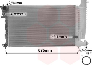 Van Wezel 09002110 - Radiators, Motora dzesēšanas sistēma ps1.lv