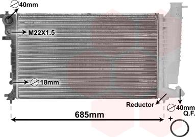 Van Wezel 09002136 - Radiators, Motora dzesēšanas sistēma ps1.lv