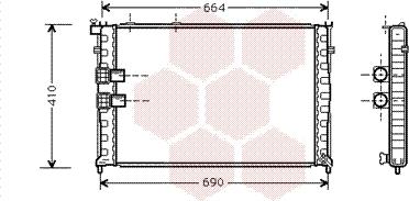 Van Wezel 09002132 - Radiators, Motora dzesēšanas sistēma ps1.lv