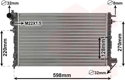 Van Wezel 09002120 - Radiators, Motora dzesēšanas sistēma ps1.lv