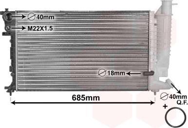 Van Wezel 09002121 - Radiators, Motora dzesēšanas sistēma ps1.lv