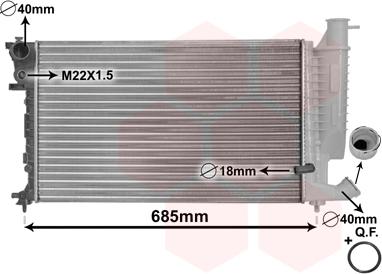 Van Wezel 09002170 - Radiators, Motora dzesēšanas sistēma ps1.lv