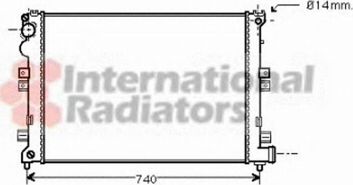 Van Wezel 09002208 - Radiators, Motora dzesēšanas sistēma ps1.lv