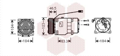 Van Wezel 0900K257 - Kompresors, Gaisa kond. sistēma ps1.lv