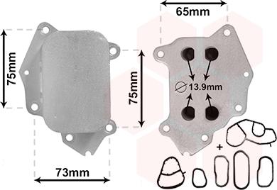 Van Wezel 09013700 - Eļļas radiators, Motoreļļa ps1.lv