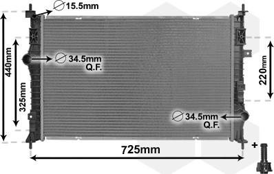 Van Wezel 09012710 - Radiators, Motora dzesēšanas sistēma ps1.lv