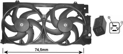 Van Wezel 0903749 - Ventilators, Motora dzesēšanas sistēma ps1.lv