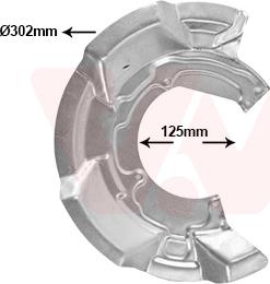 Van Wezel 0506371 - Dubļu sargs, Bremžu disks ps1.lv