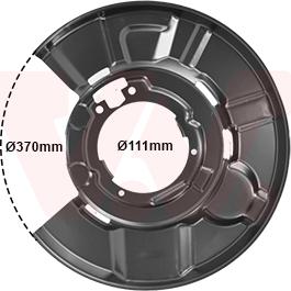 Van Wezel 0657374 - Dubļu sargs, Bremžu disks ps1.lv