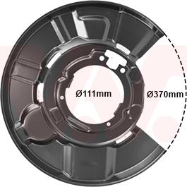 Van Wezel 0657373 - Dubļu sargs, Bremžu disks ps1.lv