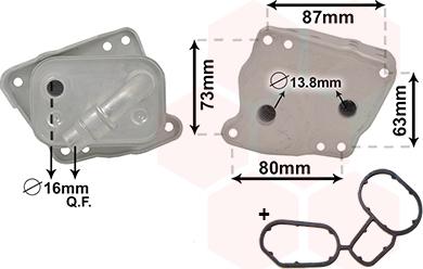 Van Wezel 06003412 - Eļļas radiators, Motoreļļa ps1.lv