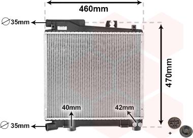 Van Wezel 06002055 - Radiators, Motora dzesēšanas sistēma ps1.lv