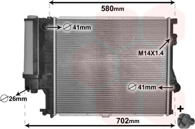 Van Wezel 06002186 - Radiators, Motora dzesēšanas sistēma ps1.lv