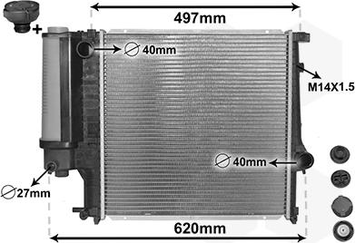 Van Wezel 06002124 - Radiators, Motora dzesēšanas sistēma ps1.lv