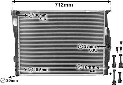 Van Wezel 06002303 - Radiators, Motora dzesēšanas sistēma ps1.lv