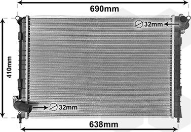 Van Wezel 06002314 - Radiators, Motora dzesēšanas sistēma ps1.lv