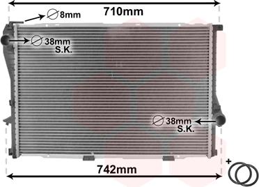 Van Wezel 06002235 - Radiators, Motora dzesēšanas sistēma ps1.lv