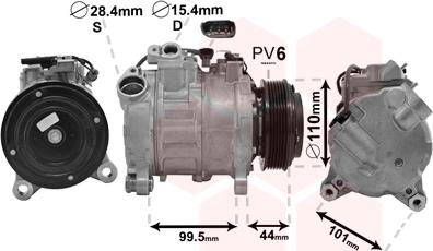 Van Wezel 0600K493 - Kompresors, Gaisa kond. sistēma ps1.lv