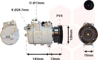 Van Wezel 0600K226 - Kompresors, Gaisa kond. sistēma ps1.lv