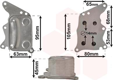 Van Wezel 06013729 - Eļļas radiators, Motoreļļa ps1.lv