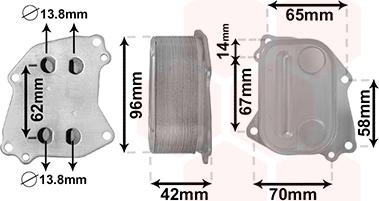 Van Wezel 06013727 - Eļļas radiators, Motoreļļa ps1.lv