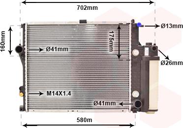 Van Wezel 06012711 - Radiators, Motora dzesēšanas sistēma ps1.lv