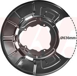 Van Wezel 0687373 - Dubļu sargs, Bremžu disks ps1.lv