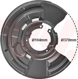 Van Wezel 0633374 - Dubļu sargs, Bremžu disks ps1.lv