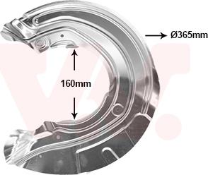 Van Wezel 0633371 - Dubļu sargs, Bremžu disks ps1.lv