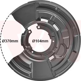 Van Wezel 0633373 - Dubļu sargs, Bremžu disks ps1.lv