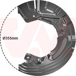 Van Wezel 0628372 - Dubļu sargs, Bremžu disks ps1.lv