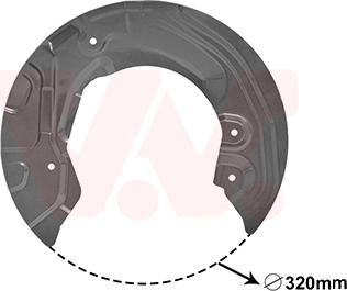 Van Wezel 0627371 - Dubļu sargs, Bremžu disks ps1.lv