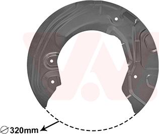 Van Wezel 0627372 - Dubļu sargs, Bremžu disks ps1.lv