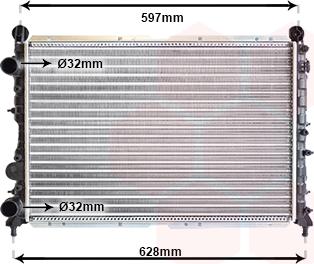 Van Wezel 01002068 - Radiators, Motora dzesēšanas sistēma ps1.lv