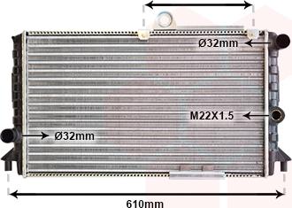 Van Wezel 01002005 - Radiators, Motora dzesēšanas sistēma ps1.lv