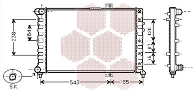 Van Wezel 01002075 - Radiators, Motora dzesēšanas sistēma ps1.lv