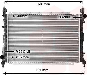 Van Wezel 01002076 - Radiators, Motora dzesēšanas sistēma ps1.lv