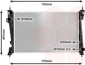 Van Wezel 01002124 - Radiators, Motora dzesēšanas sistēma ps1.lv