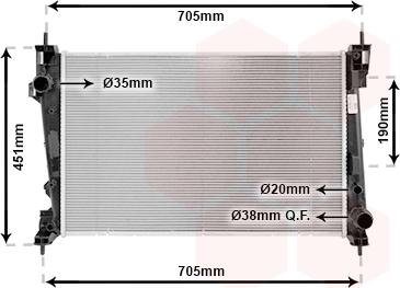 Van Wezel 01002123 - Radiators, Motora dzesēšanas sistēma ps1.lv