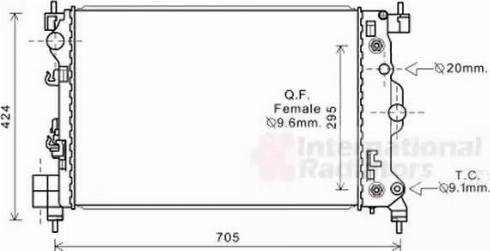 Van Wezel 08002044 - Radiators, Motora dzesēšanas sistēma ps1.lv