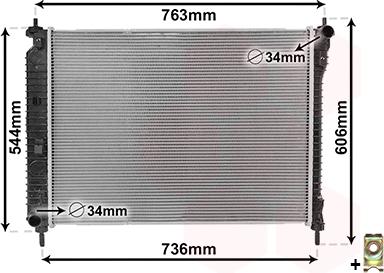 Van Wezel 08002034 - Radiators, Motora dzesēšanas sistēma ps1.lv