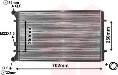 Van Wezel 03002155 - Radiators, Motora dzesēšanas sistēma ps1.lv