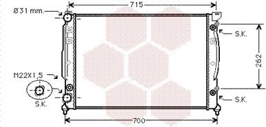 Van Wezel 03002109 - Radiators, Motora dzesēšanas sistēma ps1.lv