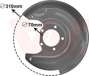 Van Wezel 0315373 - Dubļu sargs, Bremžu disks ps1.lv