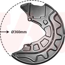 Van Wezel 0336371 - Dubļu sargs, Bremžu disks ps1.lv