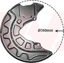 Van Wezel 0336372 - Dubļu sargs, Bremžu disks ps1.lv