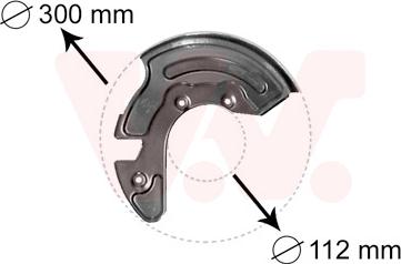 Van Wezel 0323371 - Dubļu sargs, Bremžu disks ps1.lv